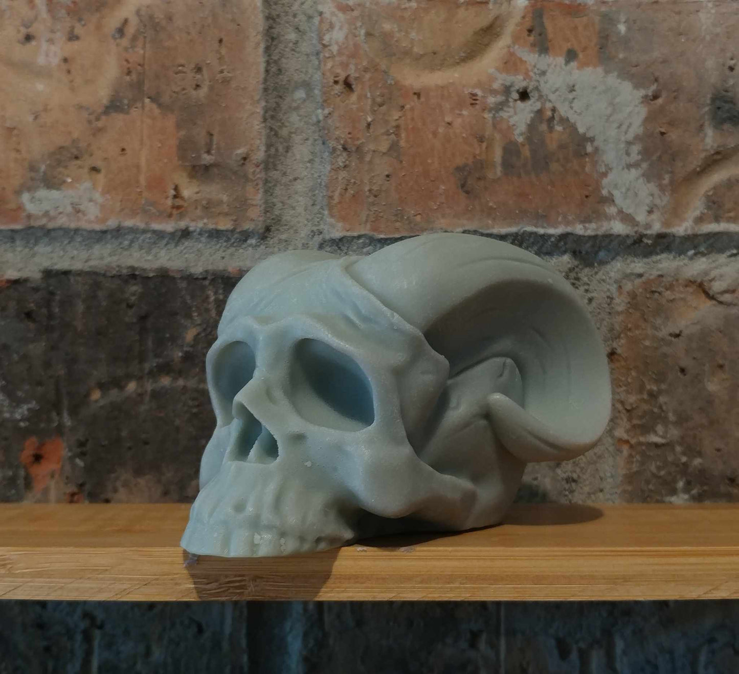 Ram Skull Candle