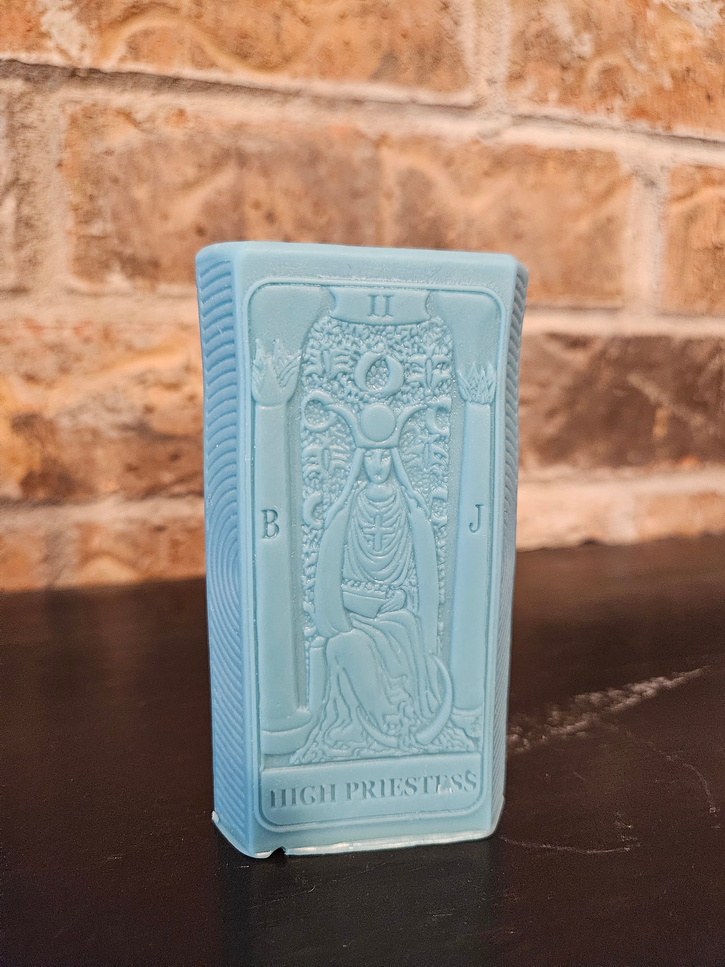 Tarot card pillar candle