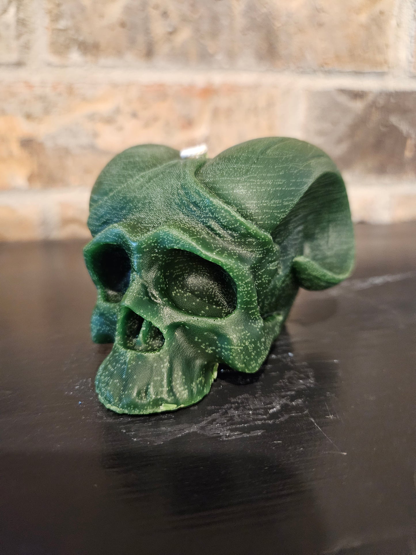 Ram Skull Candle