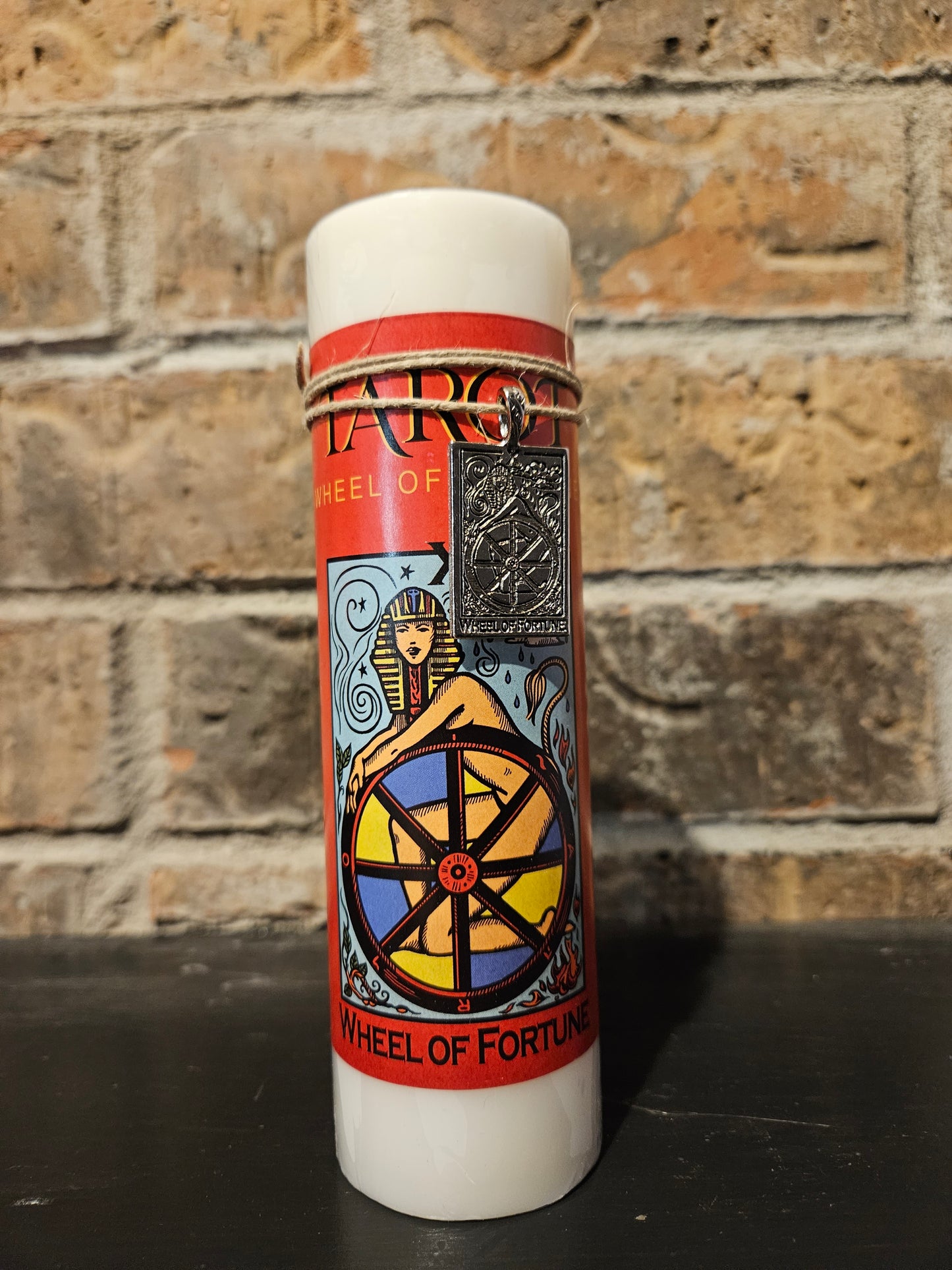 Tarot Pillar Candle with Charm