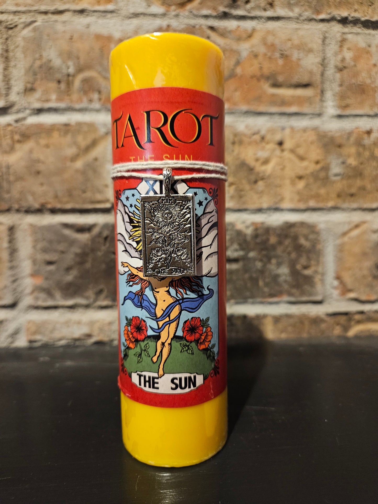 Tarot Pillar Candle with Charm