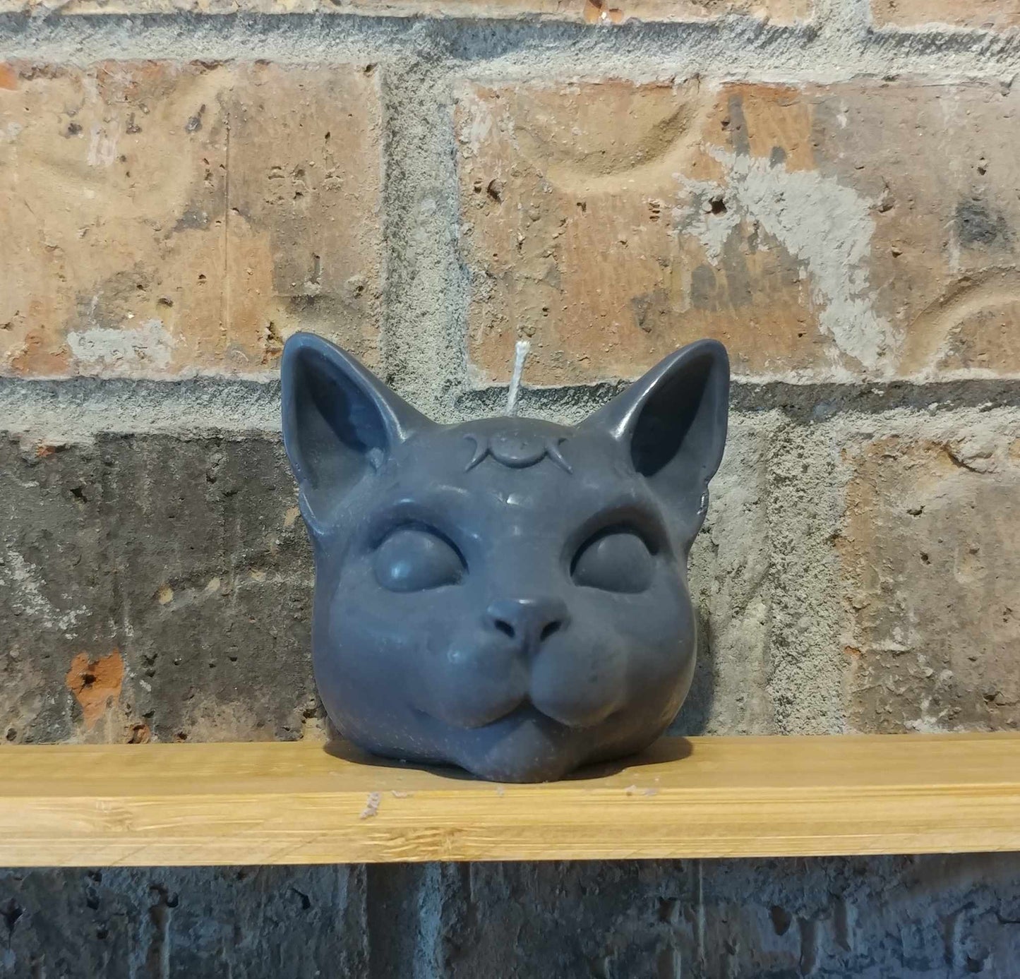 Triple Moon Cat Head Candle