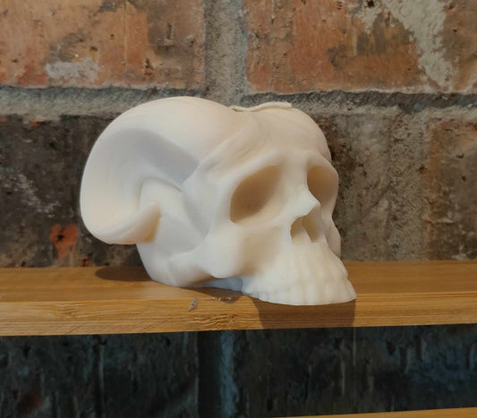 Ram Skull Candle