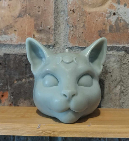 Triple Moon Cat Head Candle