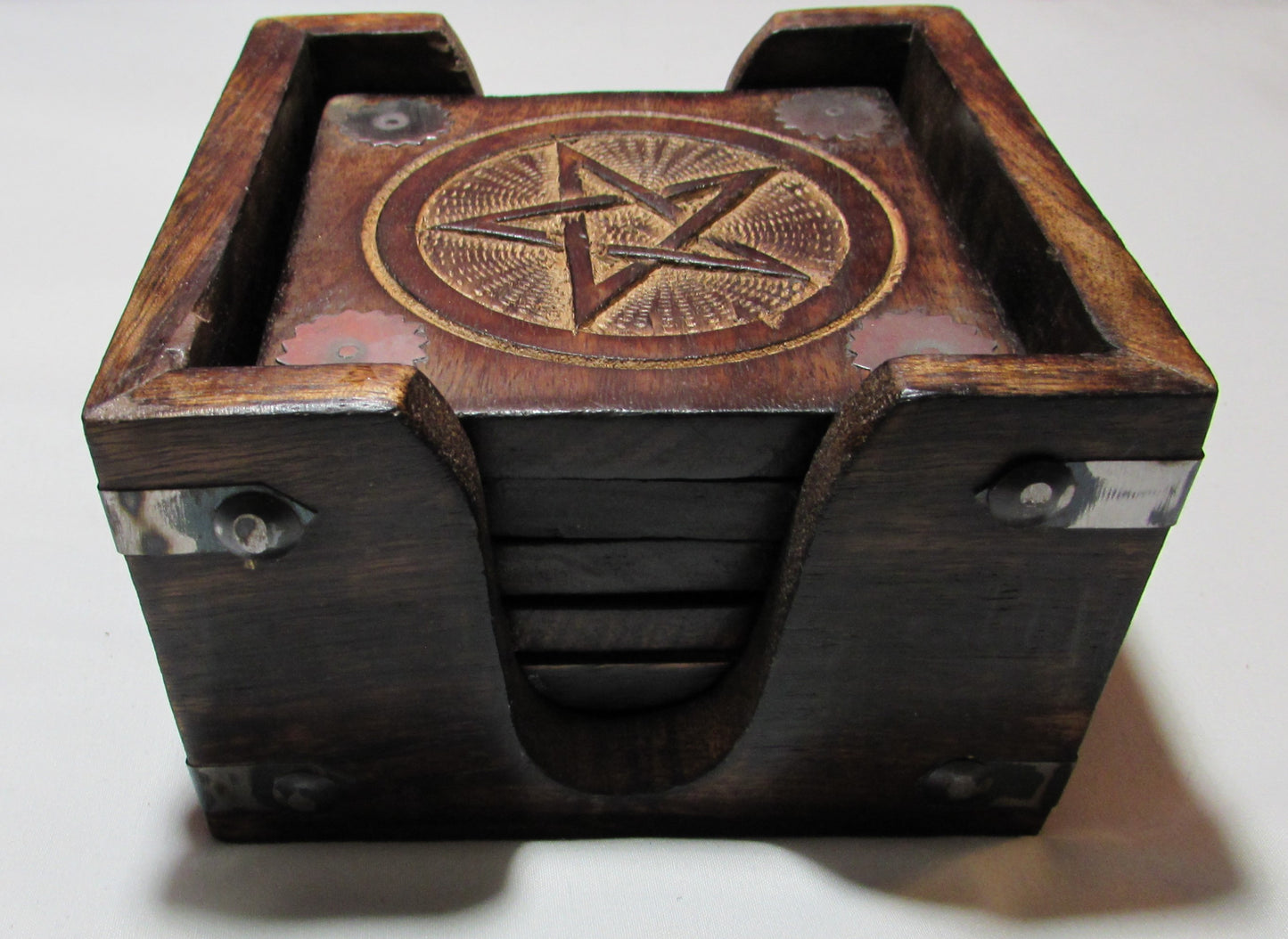 Wood Pentagram Coasters (Set of 6)